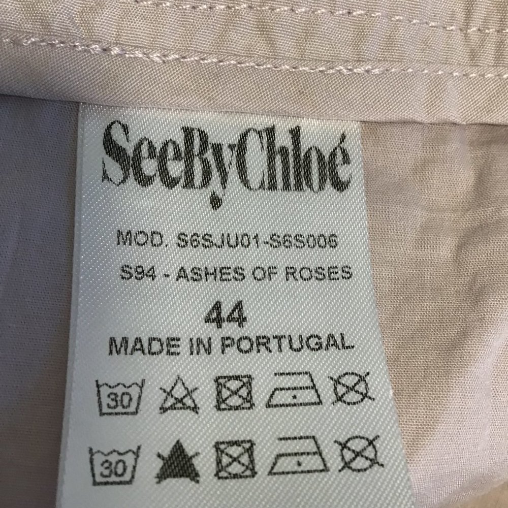 SEE By Chloe Scalloped Cotton-poplin Mini Skirt - Picture 12 of 13